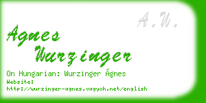 agnes wurzinger business card